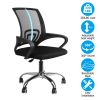 Ergonomic Office Chair Breathable Mesh Computer Chair 360° Swivel with Adjustable Lumbar Support Armrest