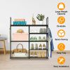 5 Tiers Plus 3 Tiers Shoe Rack Metal Shoe Storage Shelf Free Standing Shoe Stand 16+ Pairs Shoe Tower Unit Tall Shoe Organizer with 2 Row Hooks for En