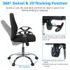 Office Chair Ergonomic Mesh Task Chair with 250LBS Load Bearing Thick Sponge Seat Backrest Adjustable Height 360° Swivel Wheels Rocking Function