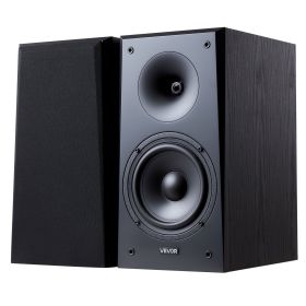 Passive Bookshelf Home Speakers Pair of Stereo Audio Speakers Cone 55Hz-20KHz