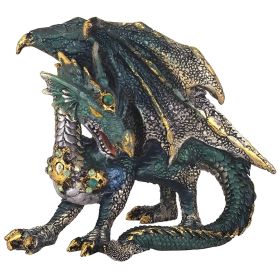 4"H Green Dragon Figurine Home Decor Gift