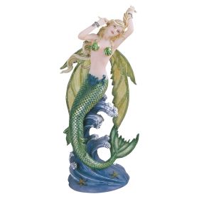 8.5"H Green Mermaid Fairy Figurine Home Decor Gift