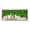 Los Angeles Moss City Silhouette Metal Wall Art Medium