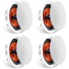 VEVOR 4 PCs 8 Inch in Ceiling Speakers, 100-Watts, Flush Mount Ceiling & in-Wall Speakers System with 8ΩImpedance 89dB Sensitivity, for Home Kitchen L