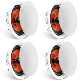 VEVOR 4 PCs 8 Inch in Ceiling Speakers, 100-Watts, Flush Mount Ceiling & in-Wall Speakers System with 8ΩImpedance 89dB Sensitivity, for Home Kitchen L