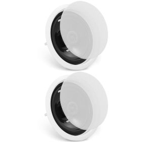 VEVOR 2 PCs 6.5'' Bluetooth in Ceiling Speakers, 150W, Flush Mount Ceiling & in-Wall Speaker System with 8ΩImpedance 89dB Sensitivity, for Home Kitche