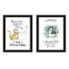 Trendy Decor 4U 2- Piece Vignette I have a Drinking Problem!! Black Framed Wall Art for Living Room, Bedroom Wall Art Print for Home Decor by Deb Stra