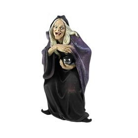 11"H Witch with Crystal Figurine Home Decor Gift