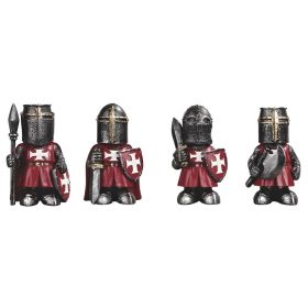 4-PC Set 1.5"H Crusader Squad Figurine Home Decor Gift
