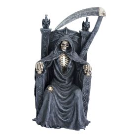 11.25"H Grim Reaper in Arm Chair Figurine Home Decor Gift