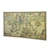 S/3 41.3x1x23.6" Rectangular Canvas Map Wall Art, Multicolored