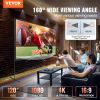 VEVOR Projector Screen with Stand, 120 inch 16:9 4K 1080 HD Outdoor Movie Screen with Stand, Wrinkle-Free Projection Screen with Bar Feet and Carry Ba