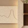Adjustable 3-Color LED Sandstone Wall Decor with Simulated Plants - 3D Art Sculpture, Glass Vase & Remote Control Light for Living Room, Bedroom, Corr