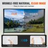 VEVOR Projector Screen with Stand, 120 inch 16:9 4K 1080 HD Outdoor Movie Screen with Stand, Wrinkle-Free Projection Screen with Bar Feet and Carry Ba