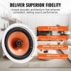 VEVOR 4 PCs 8 Inch in Ceiling Speakers, 100-Watts, Flush Mount Ceiling & in-Wall Speakers System with 8ΩImpedance 89dB Sensitivity, for Home Kitchen L