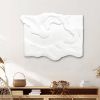 3D White Sea Waves Texture Painting Art Modern Abstract Ocean Wall Decor Living Room