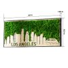 Los Angeles Moss City Silhouette Metal Wall Art Medium