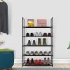23.03x10.82x72.83in 10-Tier Shoe Rack - Heavy Duty Steel Frame, 66lbs Capacity, Adjustable Tiers for Boots/High Heels, Space-Saving Storage for Entryw