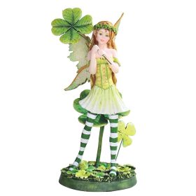 7.25"H Clover Fairy Figurine Home Decor Gift