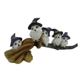 10"W Owl Family on Bloom Figurine Home Decor Gift