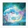 "Woodland Cove Mermaid" by Bluebird Barn, Ready to Hang Framed Print, White Frame