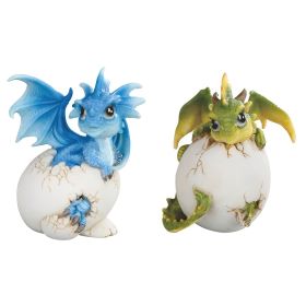 2-PC Set 5"H Cute Dragon Eggs Figurine Home Decor Gift