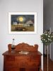 "Spooky Harvest Moon" By Billy Jacobs, Ready to Hang Framed Print, White Frame