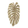 18.9x13.4x1.4" Gold Monstera Leaf Wall Décor