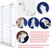 12-Shelf Over-the-Door Shoe Rack, Holds 36 Pairs, Heavy-Duty White Resin with Non-Slip Coated Steel, Easy Assembly, Clutter-Free Solution