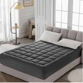 450g full-piece cotton bedspread, Full size (Color: Gray)