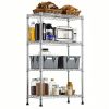 1000 lbs Storage Shelving Steel Heavy Duty 4-Tier Utility Shelving Unit Steel Organizer Wire Rack for Home,Kitchen,Office,Chrome (13.7" D x 29.5" W x