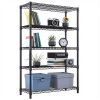Steel Storage Shelving 5-Tier Utility Shelving Unit Steel Organizer Wire Rack for Home,Kitchen,Office,Garage, 1750 LBS Capacity 17.7" D x 47.2" W x 72