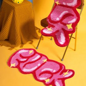 Colorful rugs, super soft thickened fluffy area rugs for living room, soft plush area rugs, plush indoor rugs for bedrooms, fluffy faux fur rugs for r (Color: Pink bubbles)