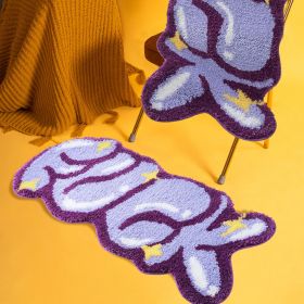 Colorful rugs, super soft thickened fluffy area rugs for living room, soft plush area rugs, plush indoor rugs for bedrooms, fluffy faux fur rugs for r (Color: Purple bubbles)