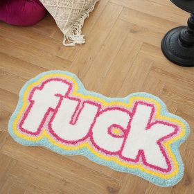 Colorful rugs, super soft thickened fluffy area rugs for living room, soft plush area rugs, plush indoor rugs for bedrooms, fluffy faux fur rugs for r (Color: Pinkish white)