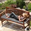 Bench Seat Cushion For Indoor Outdoor Furniture Non Slip Long Chair Cushion with Ties Strap Waterproof Swing Cushion 51.18x19.68IN For Garden Patio Ba