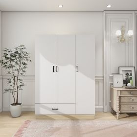 Doors Bedroom Armoire Wardrobe Closet Cabinet, Wardrobe Closet with Hanging Rod, Wood Closet Wardrobe for Large Storage, Armoires and Wardrobes with D (Color: YG-36)