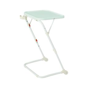 Adjustable Folding TV Tray With Cup Holder 20.87"W x 14.76"D x 27.76"H (Color: Green)