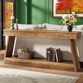 Console Table (Color: Rustic Brown)