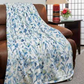 Kathy Ireland Flannel Fleece Blanket (Color: Eden, size: Twin)