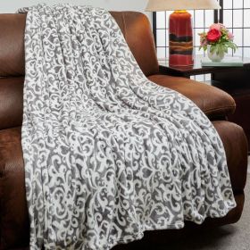 Kathy Ireland Flannel Fleece Blanket (Color: Victoria, size: King)