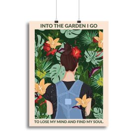 Into the Garden Standard Wall Art Canvas Print or Poster (Type: Poster Print, size: 40" x 26" / 100cm x 65cm approx)