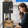 Dish Drying Rack, 3-Tier Over Sink Dish Drying Rack, 33.5" Over Sink Dish Rack for Small Kitchen, Space-Saving Dish Rack with Cover, Baskets, Utensil,