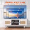 VEVOR Rattan TV Stand, Boho TV Cabinet for 55 inch TV, Mid Century Modern TV Stand, Rattan TV Console with Adjustable Shelfs for Living Room, Media Ro