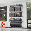 Steel Storage Shelving 5-Tier Utility Shelving Unit Steel Organizer Wire Rack for Home,Kitchen,Office,Garage, 1750 LBS Capacity 17.7" D x 47.2" W x 72