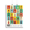 Hot Sauce Squares Standard Wall Art Canvas Print or Poster