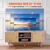 VEVOR Rattan TV Stand, Boho TV Cabinet for 55 inch TV, Mid Century Modern TV Stand, Rattan TV Console with Adjustable Shelfs for Living Room, Media Ro
