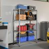 1000 lbs Storage Shelving Steel Heavy Duty 4-Tier Utility Shelving Unit Steel Organizer Wire Rack for Home,Kitchen,Office,Chrome (13.7" D x 29.5" W x